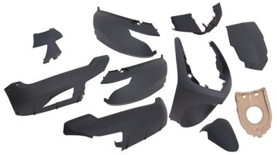 Edge plaatset new vivacity vanaf bj. 2008 50cc 2/4 takt 9 delig mat zwart