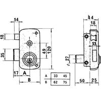 Slot Lince 5056b-95056bhe70i Plaatsen over Staal Links 70 mm - thumbnail