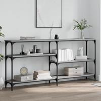 Wandtafel 160x29x75 cm bewerkt hout grijs sonoma eikenkleurig - thumbnail