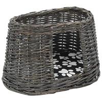 VidaXL 3-delige kattenmandenset met kussens 47x34x60 cm wilgen - thumbnail
