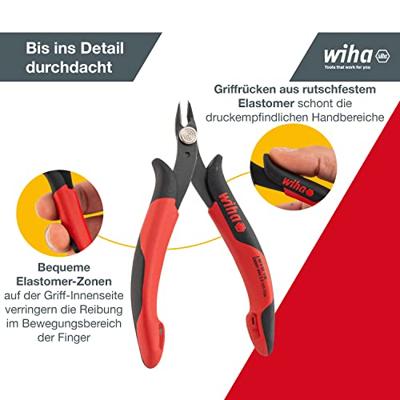 Wiha 27388 Elektronica Zijkniptang 128 mm