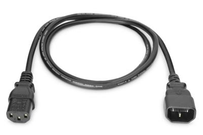 Digitus Apparaat (koud), Stroom Kabel [1x Apparaatstekker, male C14 - 1x Apparaatstekker, female C13 10A] 1.80 m Zwart
