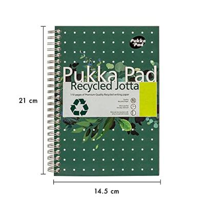 Notitieboek pukka jotta a5 lijn 110pag 80gr gn