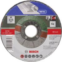 Bosch Accessoires 5-delige doorslijpschijvenset gebogen voor metaal | 115 x 2,5 mm - 2609256332 - thumbnail