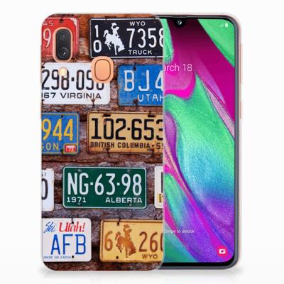 Samsung Galaxy A40 | Siliconen hoesje | met foto Kentekenplaten