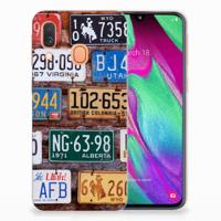 Samsung Galaxy A40 | Siliconen hoesje | met foto Kentekenplaten - thumbnail