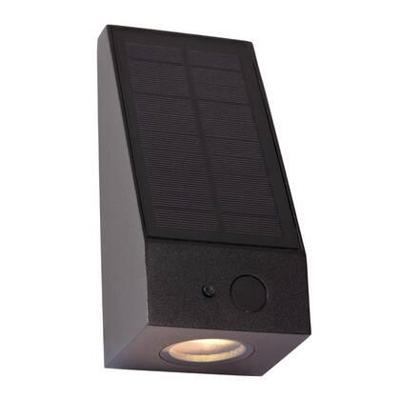 Lucide IRWIN - Wandlamp - Zonne-energie - LED Dimb. - 1x2W 3000K - IP54 - Beweging & dag/nacht sensor - Zwart Lucide IRWIN - Wandlamp - Zonne-energie - LED Dimb. - 1x2W 3000K - IP54 - Beweging & dag/nacht sensor - Zwart