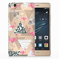 Huawei P9 Lite TPU Hoesje Flamingo Triangle - thumbnail