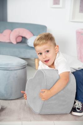 roba Kinderpoef (Hartvorm, Grijs) roba Kinderpoef (Hartvorm, Grijs)