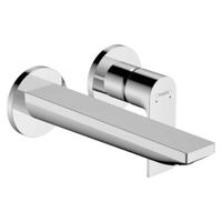 Inbouw Wastafelmengkraan HansGrohe Rebris E Eengreeps Wandmontage Met Uitloop 20 cm Chroom - thumbnail