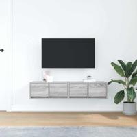 Tv-meubelen 2 st 60x31x25,5 cm bewerkt hout grijs sonoma eiken - thumbnail