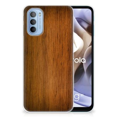 Motorola Moto G31 | G41 | Bumper Hoesje | Donker Hout Motorola Moto G31 | G41 | Bumper Hoesje | Donker Hout