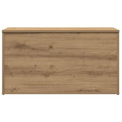 Opbergkist 84x42x46 cm bewerkt hout artisanaal eikenkleurig