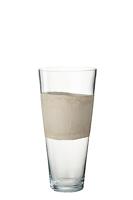 J-Line vaas Delph - glas - transparant|beige - medium - thumbnail