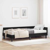 Hoekbedframe met Matras Anders 2 pcs Zwart Fluweel - thumbnail