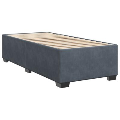 Boxspring met matras fluweel donkergrijs 90x200 cm