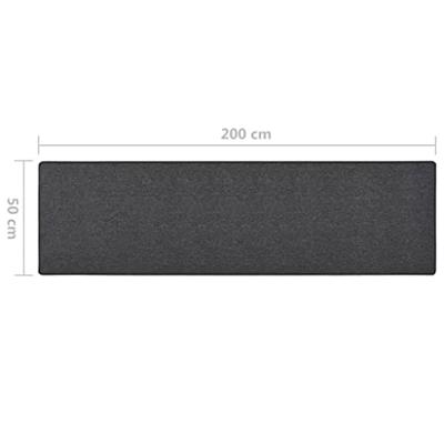 VidaXL Tapijtloper 50x200 cm antracietkleurig