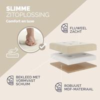 Opvouwbare poef met opslag donkergrijs - thumbnail