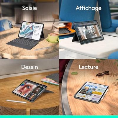 iPad Pro 11 hoesje - Logitech - Combo Touch - Grafiet - thumbnail