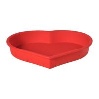 Bakvorm hart - rood - 25x23x4 cm - thumbnail