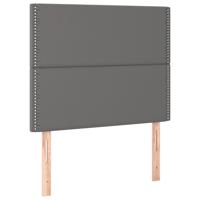 Boxspring met matras en LED kunstleer grijs 120x190 cm - thumbnail