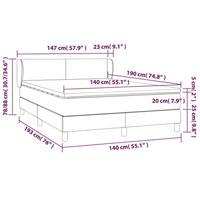 Boxspring met matras kunstleer wit 140x190 cm - thumbnail