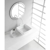 Wiesbaden Piazza Waskom Vierkant - 40x40x15cm - Keramiek - Glans Wit - thumbnail