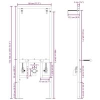 VidaXL Badkamer muursteun blauw 50 x 3 x 112 cm - thumbnail
