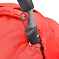 VidaXL Kinderwagen dubbel staal rood en zwart - thumbnail