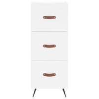 Dressoir 34,5x34x90 cm bewerkt hout wit - thumbnail