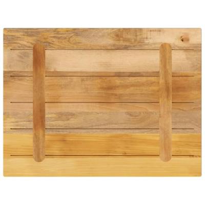 Tafelblad rechthoekig 90x60x2,5 cm massief ruw mangohout