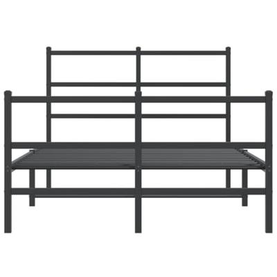 Bedframe met hoofd- en voeteneindemetaal zwart 120x200 cm Bedframe met hoofd- en voeteneindemetaal zwart 120x200 cm