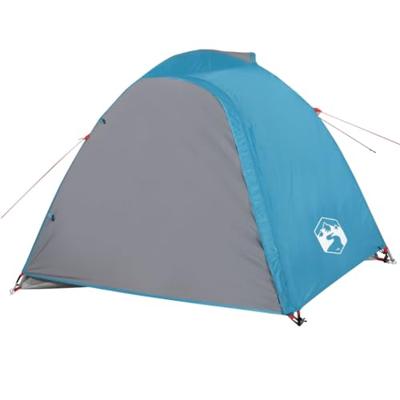Tent 4-persoons 267x272x145 cm 185T taft blauw Tent 4-persoons 267x272x145 cm 185T taft blauw