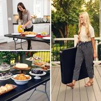 Vouwtafel Lifetime Zwart 183 x 73 x 76 cm - thumbnail