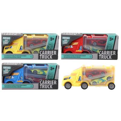 Vrachtauto 15cm met 2 auto's Vrachtauto 15cm met 2 auto's