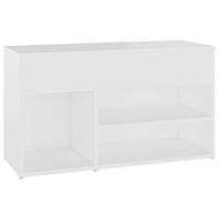 VidaXL Schoenenbank 80x30x45 cm bewerkt hout wit - thumbnail