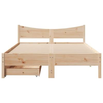 Bedframe met lades massief grenenhout 140x200 cm