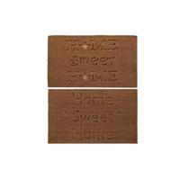 Deurmat DKD Home Decor Bruin Rubber Kokosnoot (75 x 45 x 2,3 cm) (2 Stuks) - thumbnail
