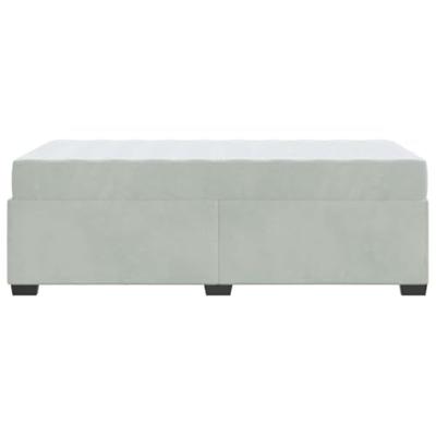 Bedframe met matras met matras Lichtgrijs 80 x 200 cm Fluweel