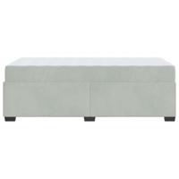 Bedframe met matras met matras Lichtgrijs 90 x 190 cm Fluweel - thumbnail