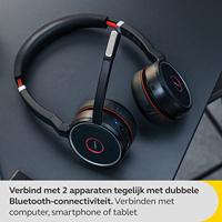 Jabra Evolve 75 Second Edition - UC On Ear headset Radiografisch, Bluetooth, Kabel Stereo Zwart Ruisonderdrukking (microfoon), Noise Cancelling Headset, Incl. - thumbnail