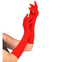 Handschoenen lycra 37cm rood - thumbnail