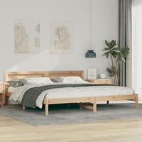 Bedframe met hoofdeinde Bruin 180 x 200 cm Massief grenenhout - thumbnail
