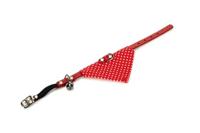 Kattenbandje met doek en bel - Rood - thumbnail