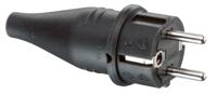 Showtec Rubber schuko stekker 230V/240V - thumbnail
