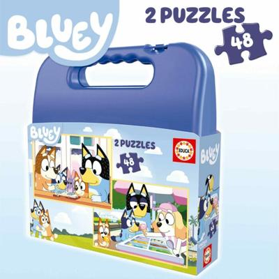 Set van 2 Puzzels Educa Bluey 48 Onderdelen Set van 2 Puzzels Educa Bluey 48 Onderdelen