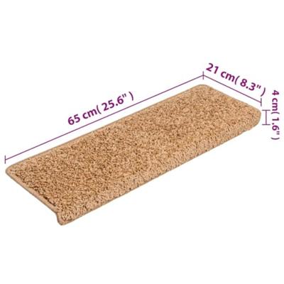 Trapmatten 15 st 65x21x4 cm beige Trapmatten 15 st 65x21x4 cm beige