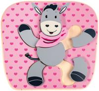 Happy People vormenpuzzel Ezel hout junior 7 stukjes - thumbnail