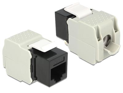 RJ45-inbouwmodule Keystone CAT 6 Delock 86340 Zwart RJ45-inbouwmodule Keystone CAT 6 Delock 86340 Zwart
