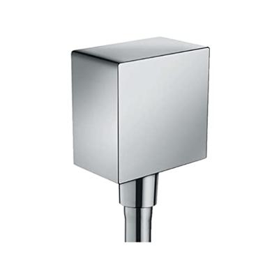 Hansgrohe Muuraansluitbocht FixFit Square met Terugslagklep Chroom - thumbnail